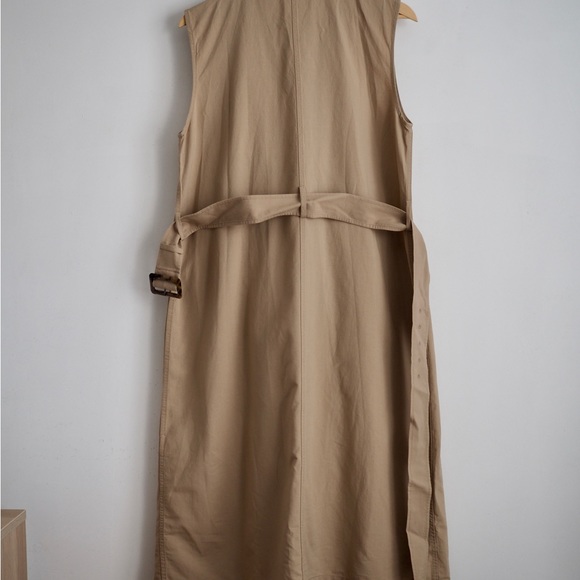 Trench vest JW Anderson sleeveles Uniqlo belted lapel dress medium - Picture 6 of 11